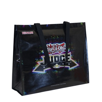 Custom Full-color Laminated Non-Woven Zipper Tote Bag 18"x15"x6"