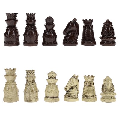 Handpainted Polystone Medieval Themed Chess Pieces, 2.5 in. King