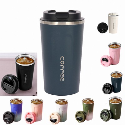 17Oz Smart Insulated Travel Coffee Tumbler W/ Temperature Display