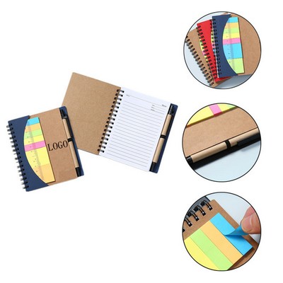 Ruler notebook with logo and pen