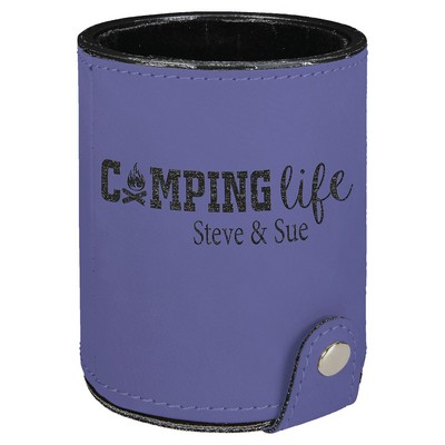 Purple Laserable Leatherette Dice Cup with 5 Dice