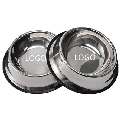 Stainless Steel Dog Bowl With Anti-Skid Rubber Base