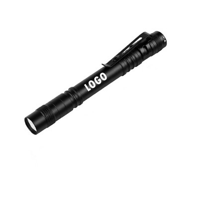 LED Pen Flashlight With Clip