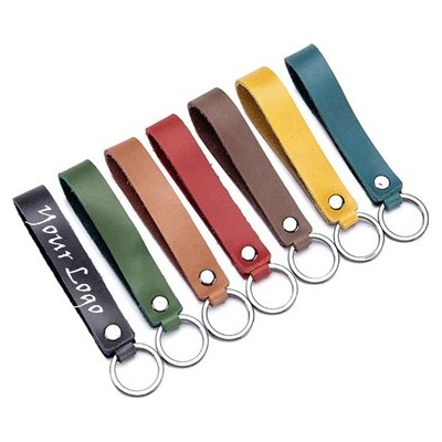 Leather Key Chain With Belt