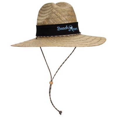 Otto Straw Lifeguard Hat w/Adjustable Cord