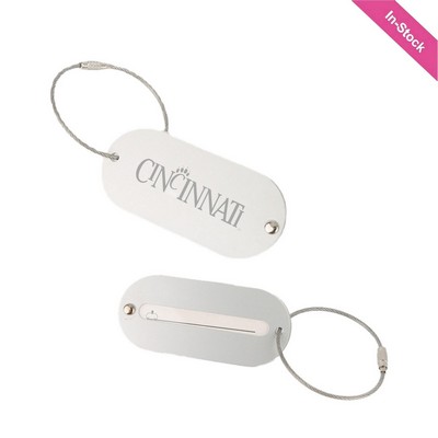 Oval Aluminum Luggage Tag