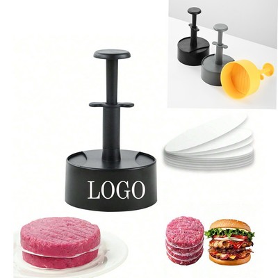 Burger Press ABS Round Type with 100 Wax Paper