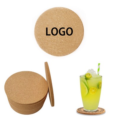 4" Round Cork Coaster