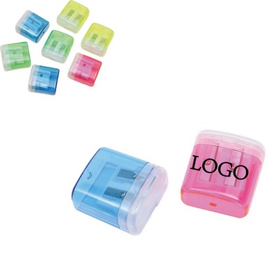 Assorted Colors Pencil Sharpeners With Lid