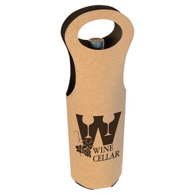 Cork Wine Bag, Laserable, 5-1/2" x 14-1/2"