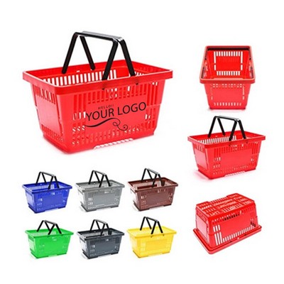 2 Handle Plastic Shopping Basket