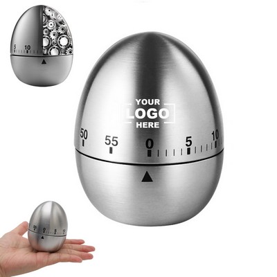 Kitchen Countdown Timer Stainless Steel Egg Shape