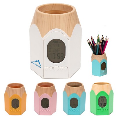 Creative Pen Holder w/ Alarm Clock