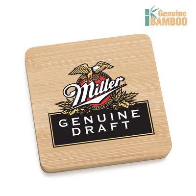 VividPrint™ Coaster - Preston 3½" Bamboo