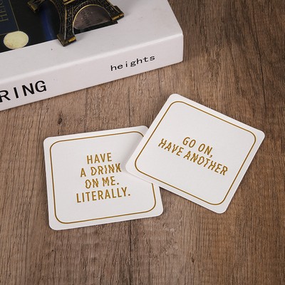 Square Disposable Absorbent Paper Coaster