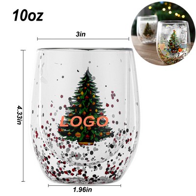 Double-Layer Insulated Christmas Tree Cup