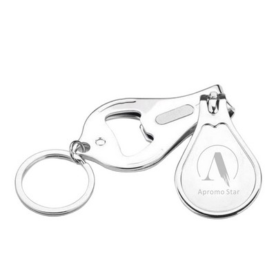 3-In-1 Nail Clipper Keychain