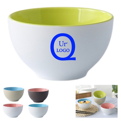 Ceramic Color Salad Glaze Bowl