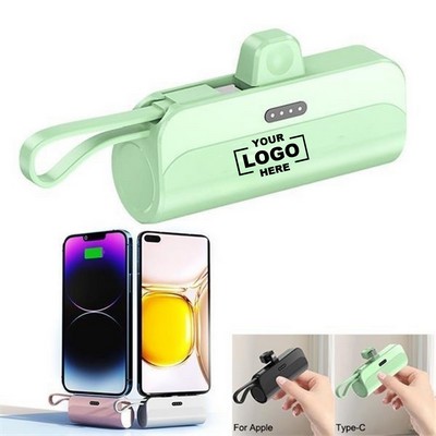 Mini Portable Emergency Power Bank with Built-in Cable