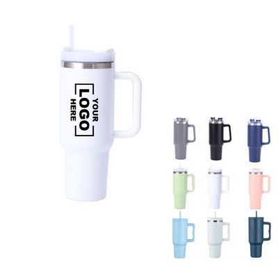 Reusable Insulated Travel Tumbler with Straw 40oz