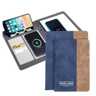 Wireless Charging Notebook with Built-In Charging Pad