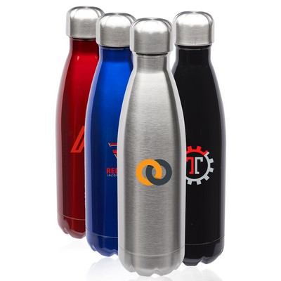 Stainless Steel Levian Cola Shaped Bottles 17oz