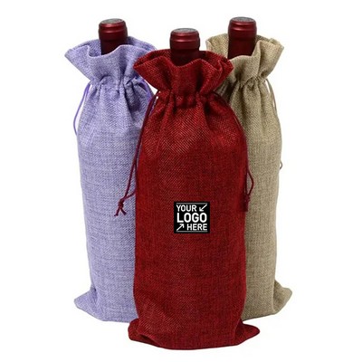 Burlap Wine Bags for 750ml Bottles - Rustic Gift Packaging