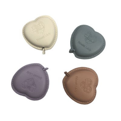 PU Leather Mini Heart-Shaped Tape Measure