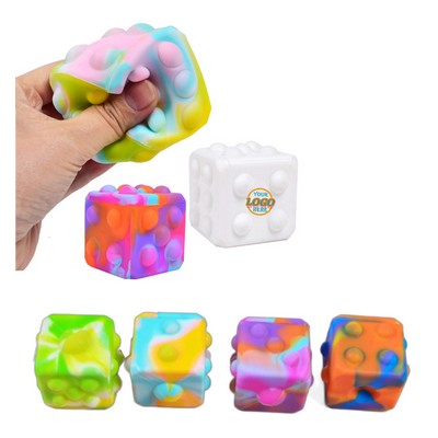 2.36" Silicone Square Dice Stress Relief Toys