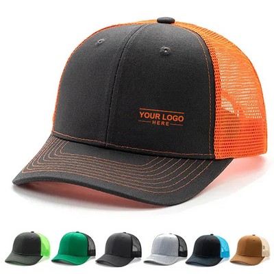 Stylish Mesh Back Trucker Hat for Casual Wear