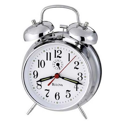 Bulova Clocks Bellman Ii Silver Alarm Clock