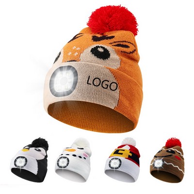 Outdoor Warm Led Cartoon Luminous Children'S Hat