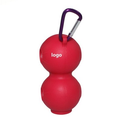 Duo Silicone Golf Ball Holder with Carabiner