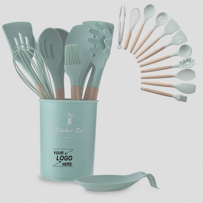 Silicone Cooking Utensil Set 12-Piece Kitchen Tools