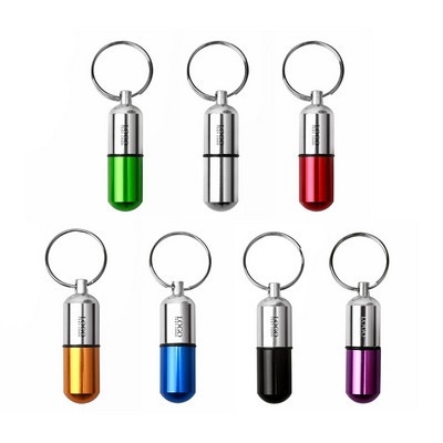 Giveaway Custom Aluminium Pill Case Keychain