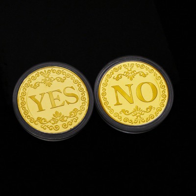 Custom Yes or No Challenge Coin Decision Maker Coin Commemorative Coins Game Coins