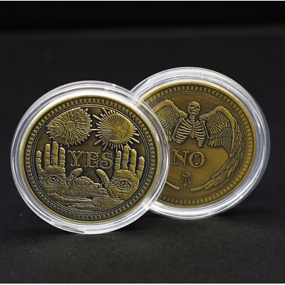 Copper-colored Yes or No Challenge Coin Decision Maker Coin Commemorative Coins Game Coins