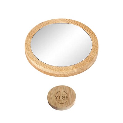 Round Bamboo Mirror