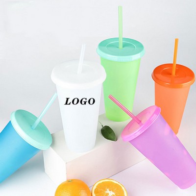 Color Changing Tumbler W/ Straw