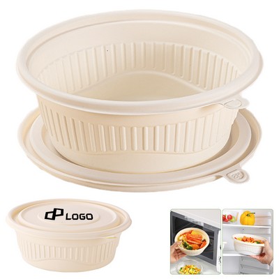 Round Disposable Degradable Takeaway Lunch Box