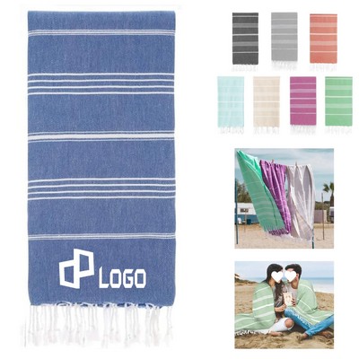 Cotton Turkish Tassel Beach Towel