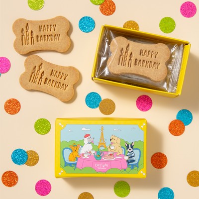 Custom Stamped Dog Biscuit - Mini Box (3 Individually Wrapped Cookies)