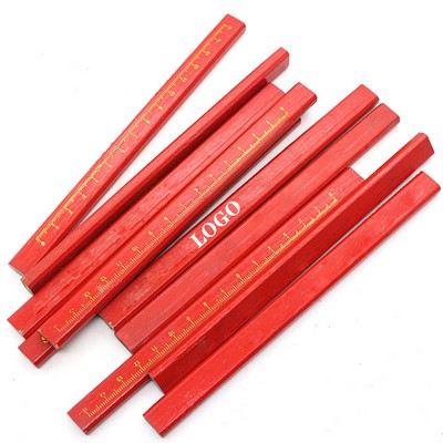 Woodworking Pencil With Scale Flat Marking Pencil