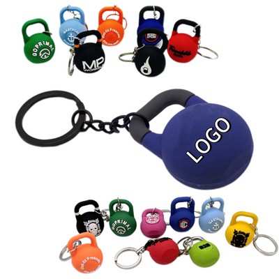 Gym Kettlebell Shaped Keychain