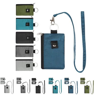 Nylon Mini Hanging RFID Blocking Wallet