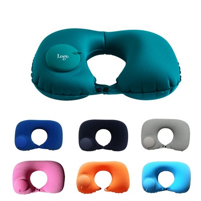 Foldable U Shaped Inflatable Neck Pillow