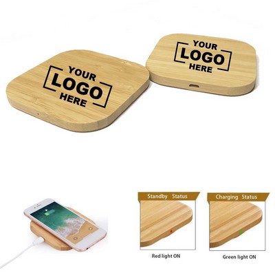 15W Bamboo Wireless Charging Pad