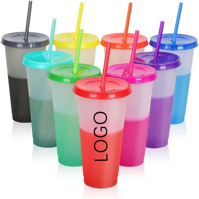 Color Changing Tumbler with Lid and Straw