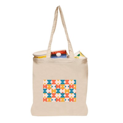 Cotton Tote Bag - Natural 5 Oz Fiber - 14.5"W x 16"H