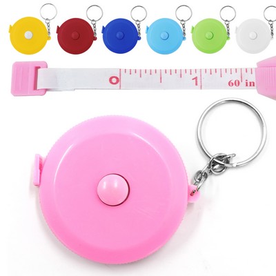 Portable Retractable Measuring Tape Keychain